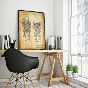 Vintage Wall Art | Space Patent Print, Framed Art Print, 12×16 inches Vintage Wall Art Vintage Wall Art