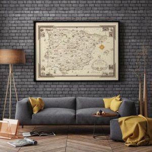 Vintage Wall Art | Spain Map Print, Art History, 28×40 inches Vintage Wall Art Vintage Wall Art