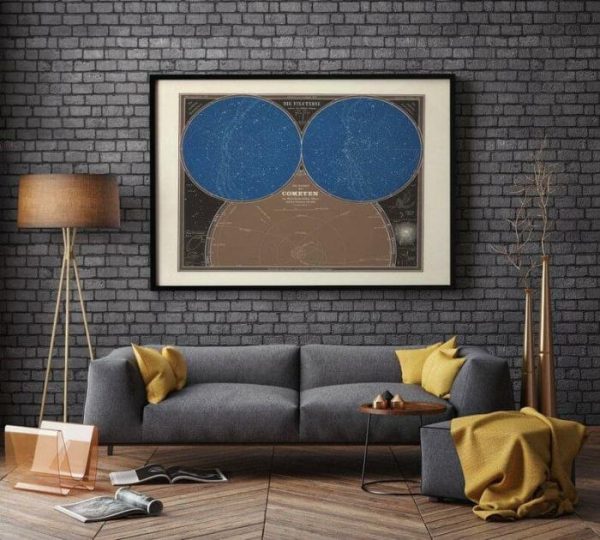 Vintage Wall Art | Stars And Comets Wall Poster, Vintage Decor, 32×40 inches Vintage Wall Art Vintage Wall Art