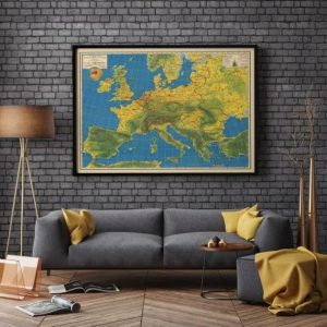 Vintage Wall Art | Strategy Map Of Europe 1940, Europe Large Map Wall Print, 32×40 inches Vintage Wall Art Vintage Wall Art