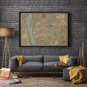 Vintage Wall Art | Street Map Of Trier, Germany Maps Wall Art, 12×16 inches Vintage Wall Art Vintage Wall Art