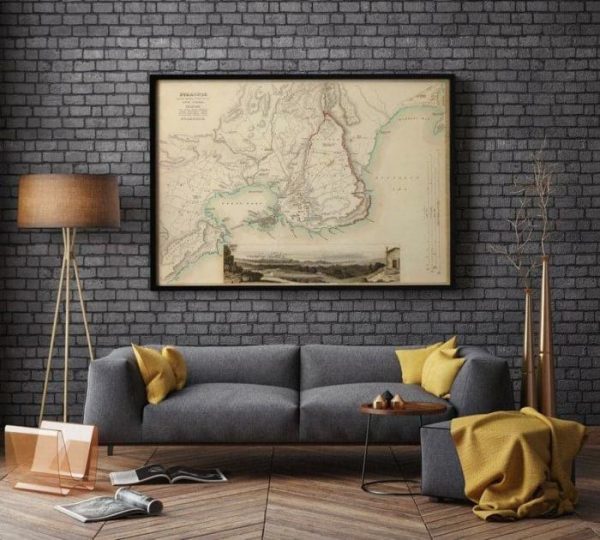 Vintage Wall Art | Syracuse Map Print, Fine Art Prints, 20×22 inches Vintage Wall Art Vintage Wall Art