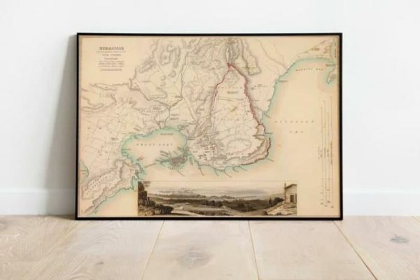 Vintage Wall Art | Syracuse Map Print, Fine Art Prints, 20×22 inches Vintage Wall Art Vintage Wall Art