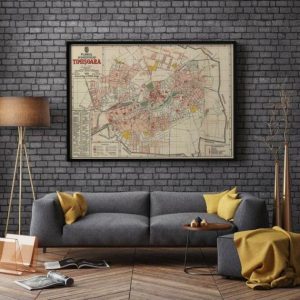 Vintage Wall Art | Timisoara Map Print, Art History, 12×16 inches Vintage Wall Art Vintage Wall Art