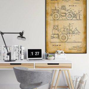 Vintage Wall Art | Tonka Truck Patent Print, Framed Art Print, 28×40 inches Vintage Wall Art Vintage Wall Art