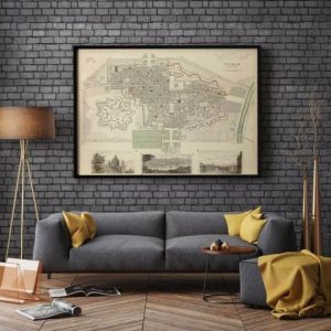 Vintage Wall Art | Turin Map Print, Fine Art Prints, 12×14 inches Vintage Wall Art Vintage Wall Art