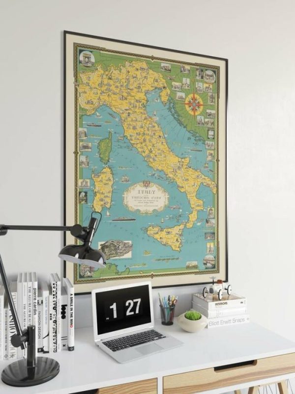 Vintage Wall Art | Vatican Map Print, Art History, 20×24 inches Vintage Wall Art Vintage Wall Art