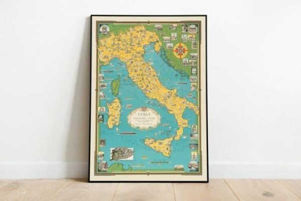 Vintage Wall Art | Vatican Map Print, Art History, 20×24 inches Vintage Wall Art Vintage Wall Art