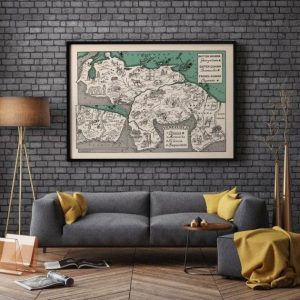 Vintage Wall Art | Venezuela Map Print Of British Guiana, Dutch Guiana And French Guiana Period, Vintage Map Wall Art Poster, 28×40 inches Vintage Wall Art Vintage Wall Art