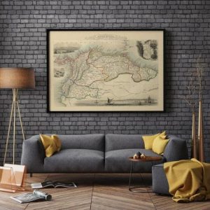 Vintage Wall Art | Venezuela, New Granada, Equador And The Guayanas Map Print, Vintage Map Print, 12×16 inches Vintage Wall Art Vintage Wall Art