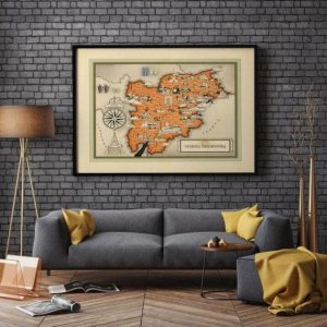 Vintage Wall Art | Venice Map Print, Art History, 12×16 inches Vintage Wall Art Vintage Wall Art