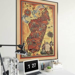 Vintage Wall Art | Vintage Map Of Madagascar, Old Madagascar Map Print, 28×40 inches Vintage Wall Art Vintage Wall Art