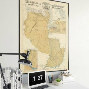 Vintage Wall Art | Vintage Map Of Paraguay, Wall Art Print, 12×16 inches Vintage Wall Art Vintage Wall Art