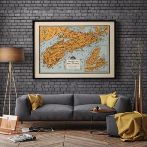 Vintage Wall Art | Vintage Nova Scotia Map Print, Nova Scotia Wall Art, 20×28 inches Vintage Wall Art Vintage Wall Art