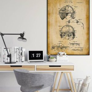 Vintage Wall Art | Welding Googles Patent Print, Framed Art Print, 12×16 inches Vintage Wall Art Vintage Wall Art