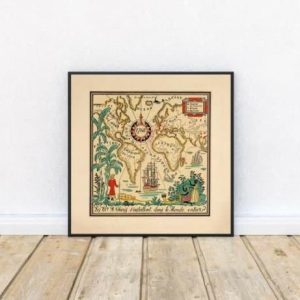 Vintage Wall Art | World Map Print, Art History, 20×20 inches Vintage Wall Art Vintage Wall Art