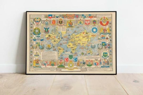 Vintage Wall Art | World Map Print, Art History, 28×40 inches Vintage Wall Art Vintage Wall Art