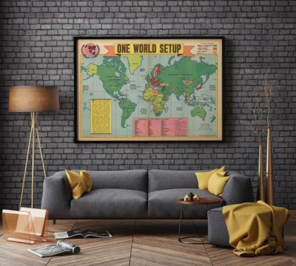 Vintage Wall Art | World War 2 Map Print, Poster Print, 12×16 inches Vintage Wall Art Vintage Wall Art