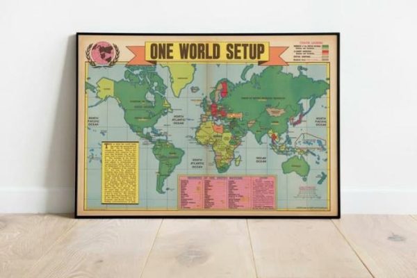 Vintage Wall Art | World War 2 Map Print, Poster Print, 12×16 inches Vintage Wall Art Vintage Wall Art