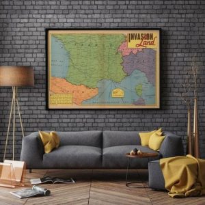 Vintage Wall Art | World War 2 Map Print, Poster Print, 28×42 inches Vintage Wall Art Vintage Wall Art