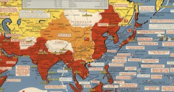 Vintage Wall Art | World War Ii Dated Events Pictorial Map, Wwii Map, 20×34 inches Vintage Wall Art Vintage Wall Art