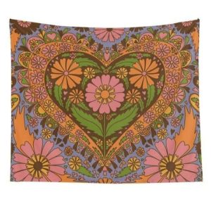 Wall Decor | 80S Retro Flower Wall Hanging Tapestry Wall Decor Wall Wall Decor