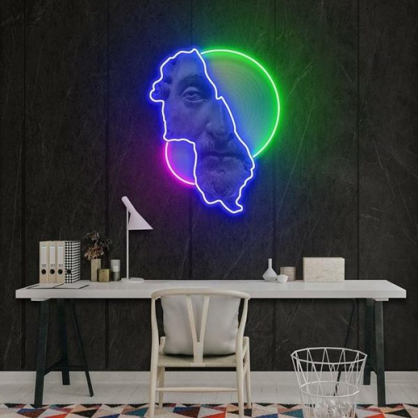 Wall Decor | David "Is This Art" Neon Light Wall Art, 35.43"/90 cm Wall Wall Decor