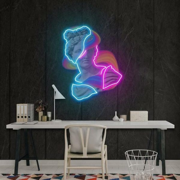 Wall Decor | David "Is This Art" Neon Light Wall Art, 35.43"/90 cm Wall Wall Decor