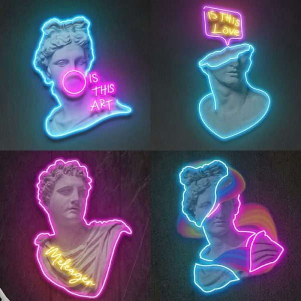 Wall Decor | David "Is This Art" Neon Light Wall Art, 35.43"/90 cm Wall Wall Decor