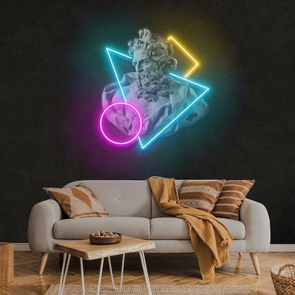 Wall Decor | David "Is This Art" Neon Light Wall Art, 35.43"/90 cm Wall Wall Decor