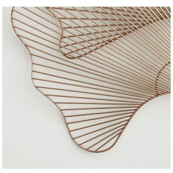 Wall Decor | Distressed Rose Gold Ginkgo Leaves Wall Hanging Decor Wall Wall Decor