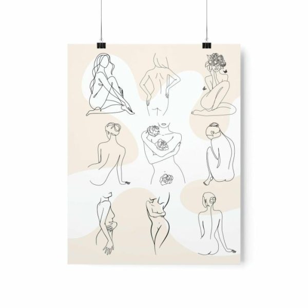 Wall Decor | Embrace Female Curves Matte Posters, 11″ x 14″ Wall Wall Decor