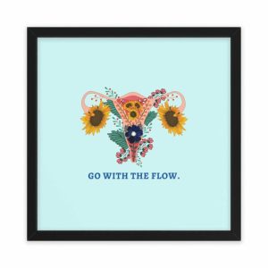 Wall Decor | Go With The Flow Feminine Poster Wall Art, 24″ x 24″ (Square) Wall Wall Decor