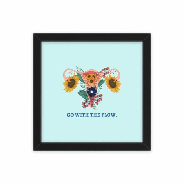 Wall Decor | Go With The Flow Feminine Poster Wall Art, 24″ x 24″ (Square) Wall Wall Decor