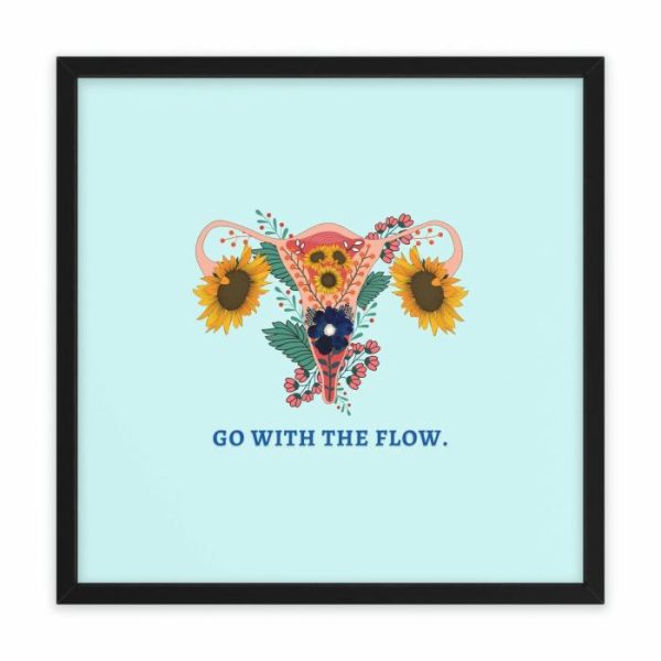 Wall Decor | Go With The Flow Feminine Poster Wall Art, 24″ x 24″ (Square) Wall Wall Decor