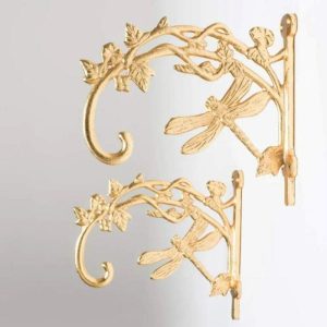 Wall Decor | Golden Dragonfly Plant Wall Hangers – Set Of 2 Wall Wall Decor