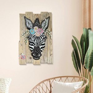 Wall Decor | Handcrafted Mosaic Zebra Wall Art Wall Wall Decor