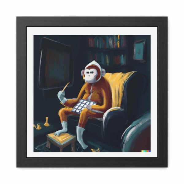 Wall Decor | Monkey Enjoying Netflix Poster Wall Art Wall Wall Decor