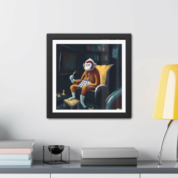 Wall Decor | Monkey Enjoying Netflix Poster Wall Art Wall Wall Decor