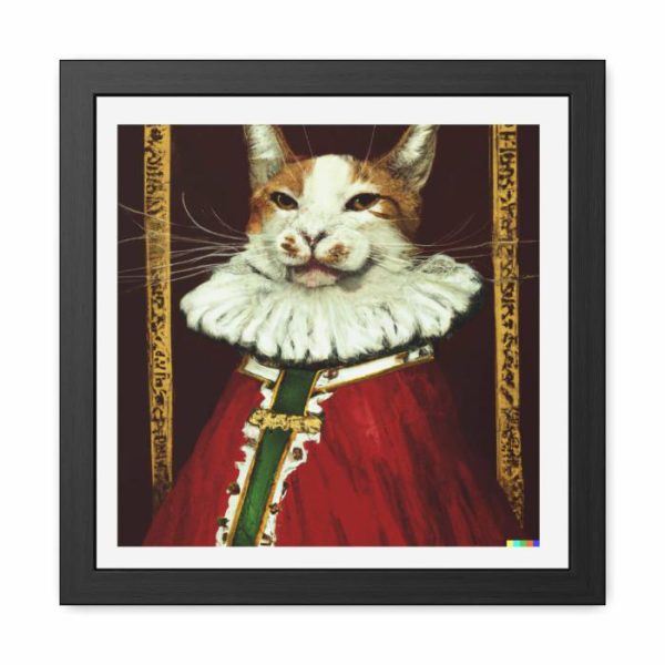 Wall Decor | Red Royal Kitty Framed Poster Wall Art Wall Wall Decor