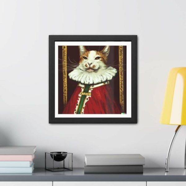 Wall Decor | Red Royal Kitty Framed Poster Wall Art Wall Wall Decor