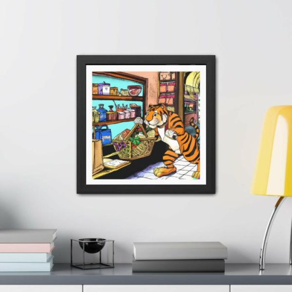 Wall Decor | Tiger Grocery Shopping Framed Poster Wall Art Wall Wall Decor