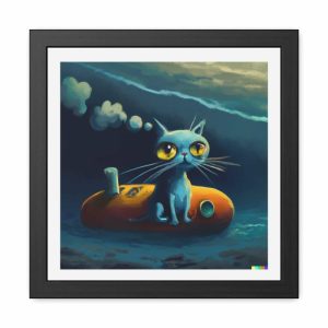 Wall Prints | Alien Cat And The Submarine Framed Poster Wall Art Wall Wall Decor