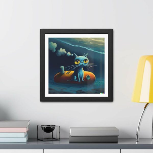 Wall Prints | Alien Cat And The Submarine Framed Poster Wall Art Wall Wall Decor