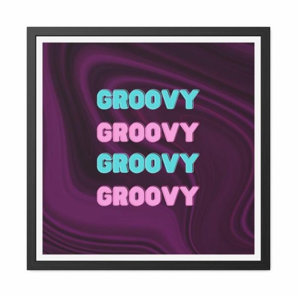 Wall Prints | Groovy Purple Funky Poster Wall Art Wall Wall Decor