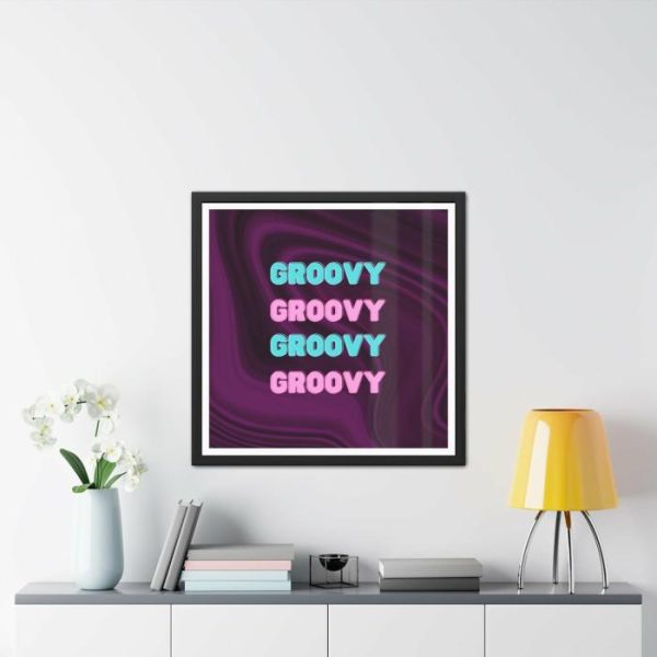 Wall Prints | Groovy Purple Funky Poster Wall Art Wall Wall Decor