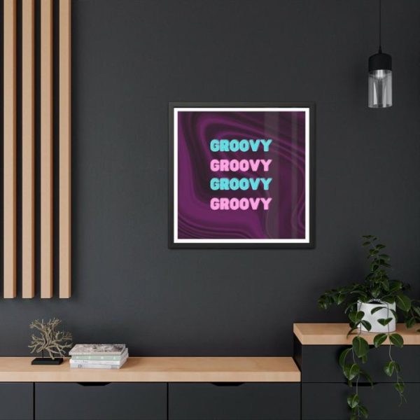 Wall Prints | Groovy Purple Funky Poster Wall Art Wall Wall Decor