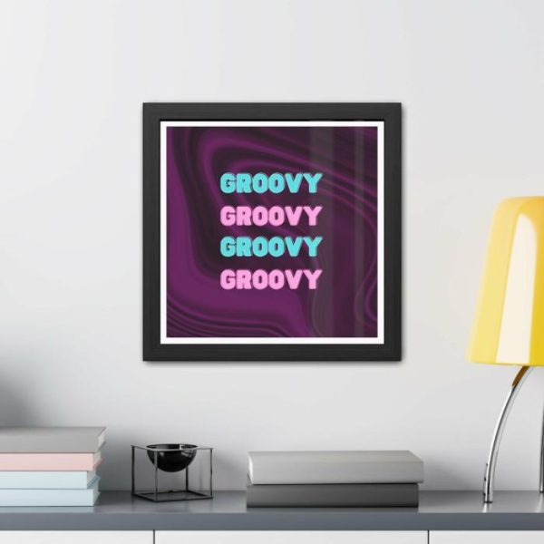 Wall Prints | Groovy Purple Funky Poster Wall Art Wall Wall Decor