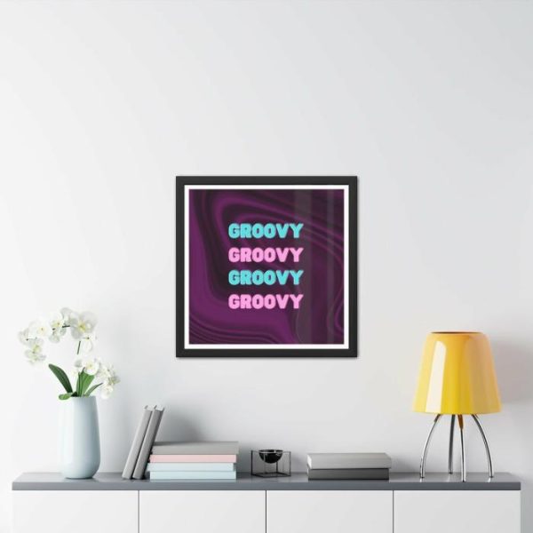 Wall Prints | Groovy Purple Funky Poster Wall Art Wall Wall Decor