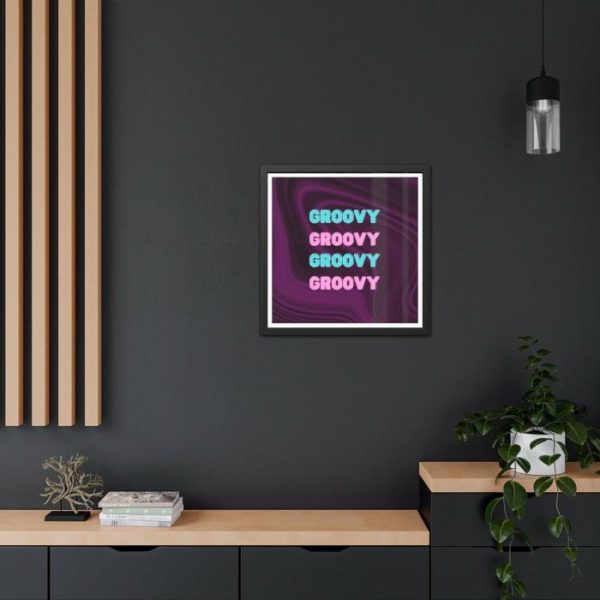 Wall Prints | Groovy Purple Funky Poster Wall Art Wall Wall Decor